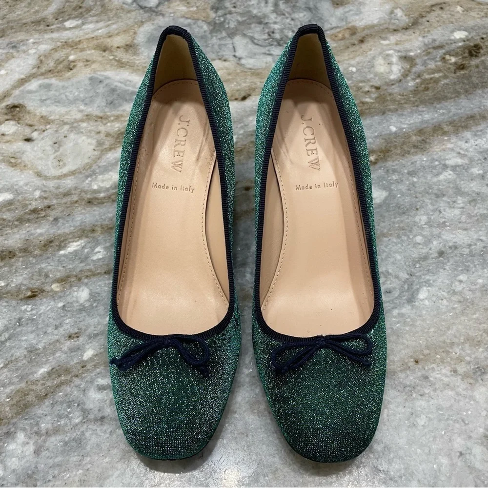 J. Crew | Sophia Pumps in Glitter Women’s 6.5